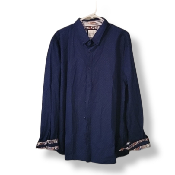 DENIM & FLOWER RICKY SINGH NEW Blue Button Down XXXL